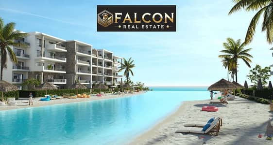 شاليه للبيع صف اول فيو خيالي من 3 غرف تشطيب فاخر موقع مميز بجوار Hacienda West Mountain View June Sodic Naia Bay Marassi