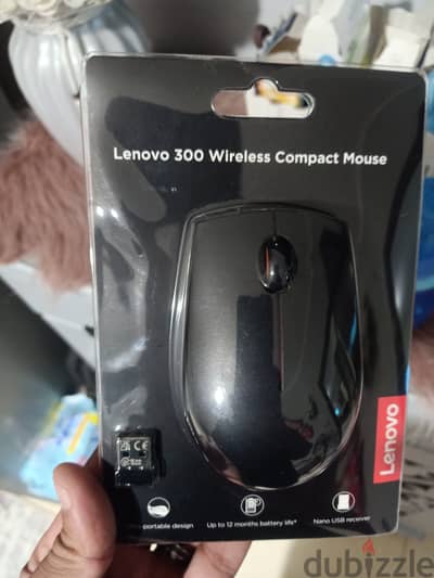 ماوس لينوڤو Lenovo 300 Wireless Mouse جديد متبرشم ضمان أناسيا سنة