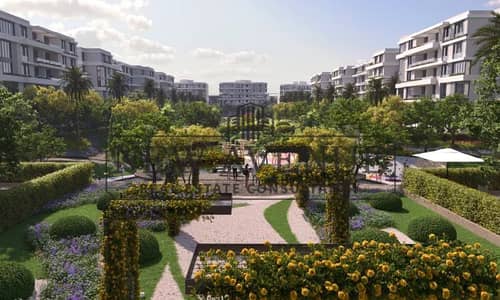 شقة ارضي بحديقه للبيع استلام فوري في سكاي آد في الجولدن سكوير التجمع الخامس - Sky AD golden square new cairo