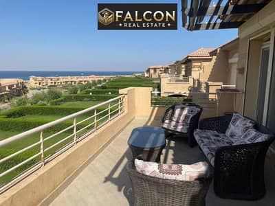 Two-bedroom chalet on a prime floor with a full sea view, fully finished, in the prestigious Telal Sokhna area of ​​Ain Sokhna, next to La Vista