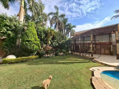Luxurious standalone with garden and basement and private pool in bright city compound