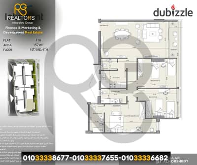 3 Bedrooms 157 sq.M Apartment for sale 4,900,000 EGP in Lakefront, Hadayek October