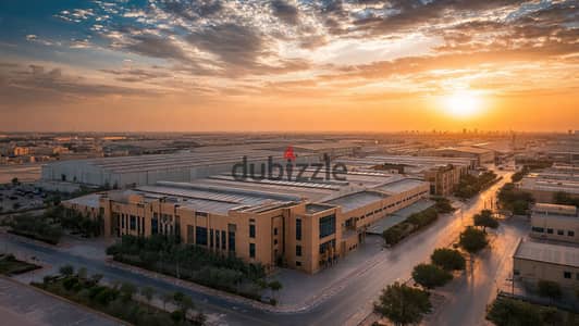 صرح صناعي للبيع مصنع 5335م بالعاشر | جاهز للتصنيع 500KW | مبنى إداري و2 جمالون و2 مبنى خرسانة. نمرة لوجستية وسعر قابل للتفاوض Factory For Sale
