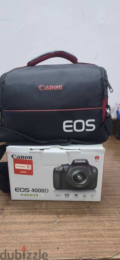 كاميرا canon 4000D كسر زيرو  + شنطه كانون + كارت ميموري