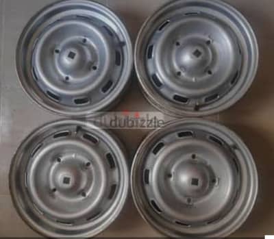 4 جنوط حديد اصلي بالطاسات