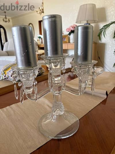 bohemian crystal chandelier and a Chocletaire