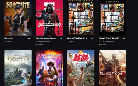 اكونت ايبيك فيه جاتا 72 لعبه  منهم gta والعاب كتيره
