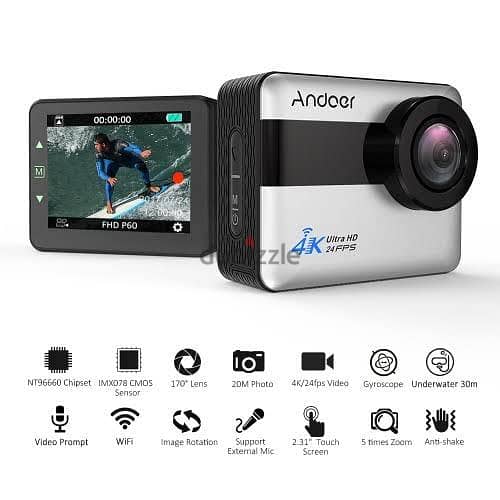Andoer AN1 4k 1080p Touch screen cam 1