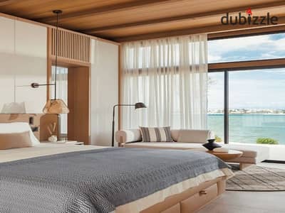 Receive your immediate runner-up! A fantastic two-bedroom chalet for sale in La Sirena Palm Beach, Ain Sokhna, with a 10% discount. Ready to move in +