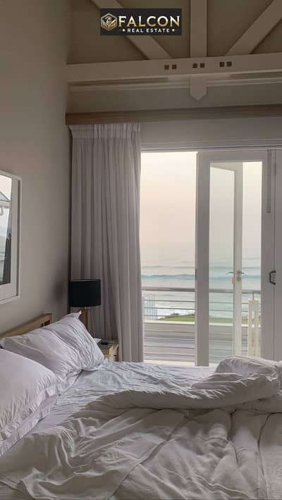 شاليه 90م Panoramic Sea View امام ابراج العليمن مباشرة بمقدم 185 الف بجوار Marassi و Amwaj دقايق من هاسيندا راس الحكمة الساحل الشمالي