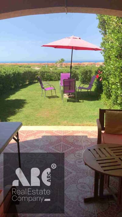 شاليه للايجار بسعر مميز تلال الساحل الشمالي ٣ غرف ارضي بجاردن علي حمام سباحه فيو بحر / telal north coast
