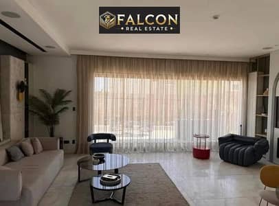 apartment Two-bedroom , opposite Cairo Airport on the Suez Road, minutes from Heliopolis, in Taj City Compound, with a 50% discount.