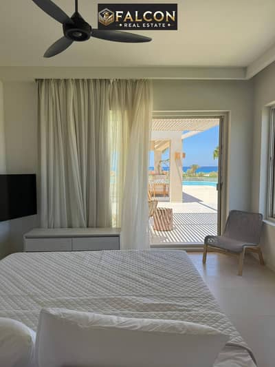 Lagoon + Sea View Luxury Finished Corner Chalet 127m For Sale in The Med North Coast Ras El Hikma Next To Amwaj - Telal