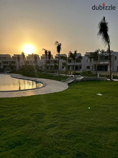 **Inspect and receive immediately a twin house villa in October, next to New Giza, with a Pyramids view, in Al Hadaba Compound. **