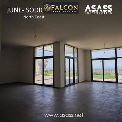 Chalet With a Panoramic View, Fully Finished, For Sale With Installments For 6 Years In June Sodic, Ras El Hekma, North Coast