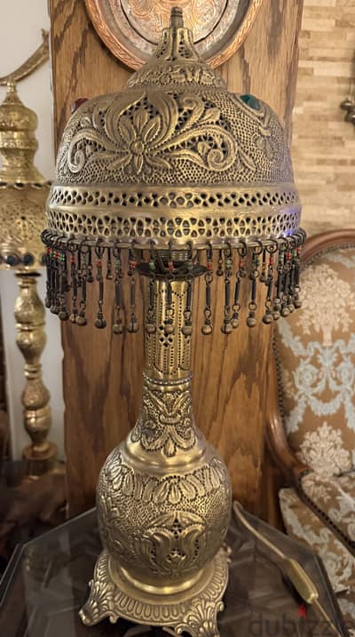 اباجوره نحاس مغربي ارتفاع ٦٥ سم ودن تقيل