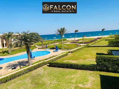 Double view chalet directly on the sea fully finished for sale with installments for 8 years without interest in Telal Ain Sokhna