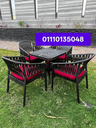 01110135048 كراسى وتربيزات بلاستيك و اطقم طقم رتان