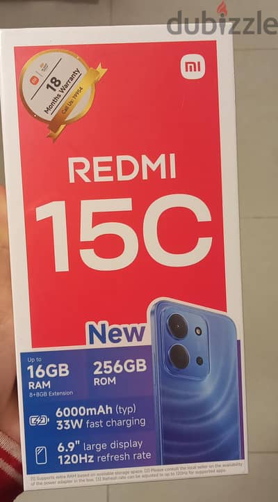 Redmi 15c (8/256) جديد زيرو