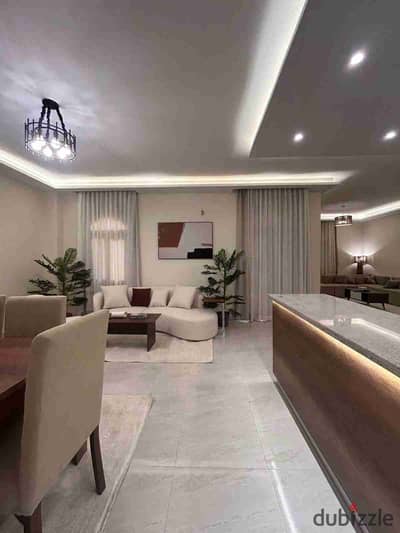 Furnished apartment for rent in Al Banafseg Villas, Al Tagamoa.