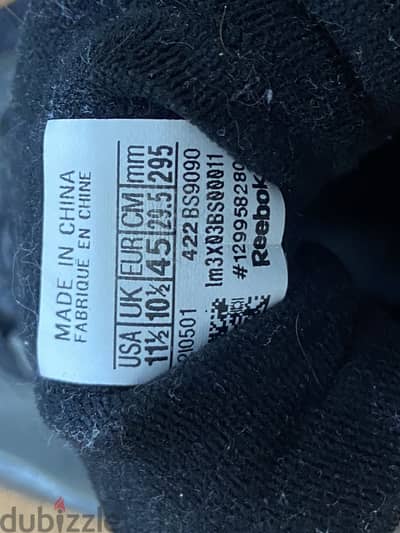 حذاء Reebok أسود مقااس 45