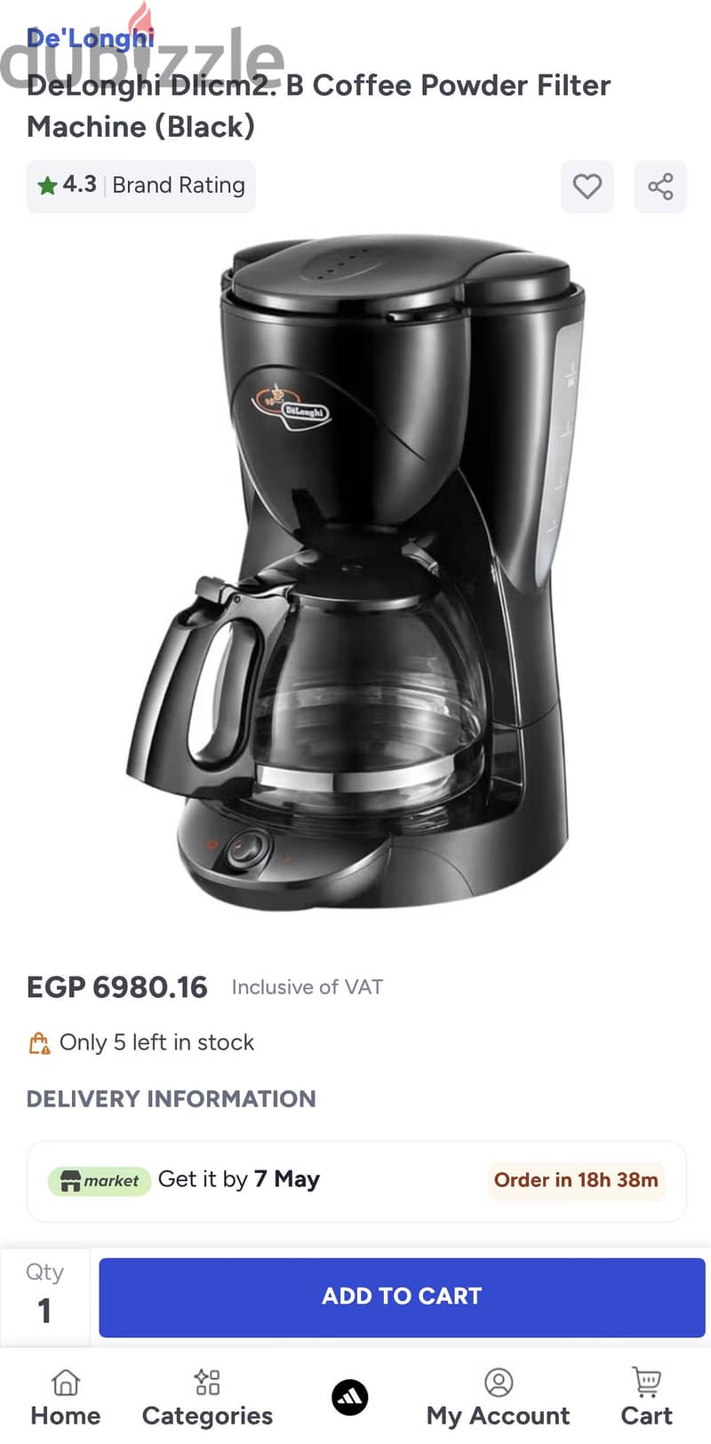 Delonghi coffee filter machine 5