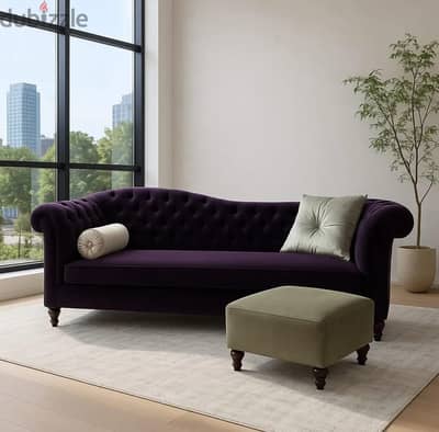 sofa 2 seats with silver buff