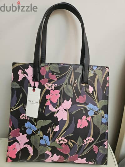 Ted Baker large floral leather tote bag
