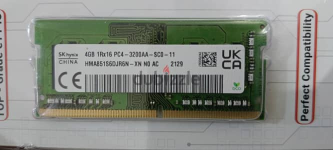 ram laptop 4gb ddr4  3200mhz