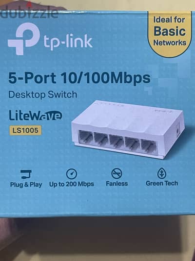 Tplink 5 port switch 10/100 unmanaged