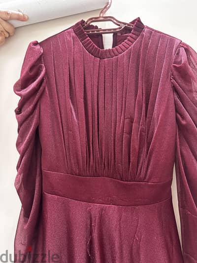 Maroon evening dress