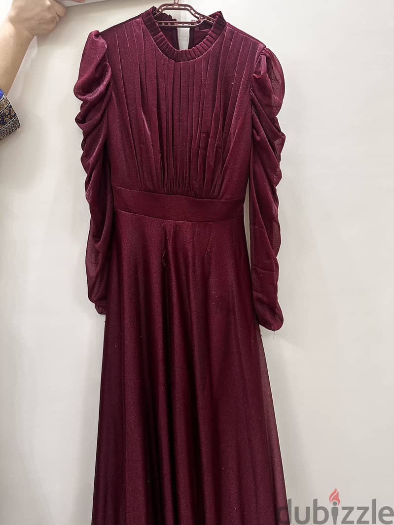 Maroon evening dress 3