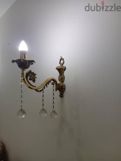 اتنين ابليك نحاس بالكريستال حاله ممتازه