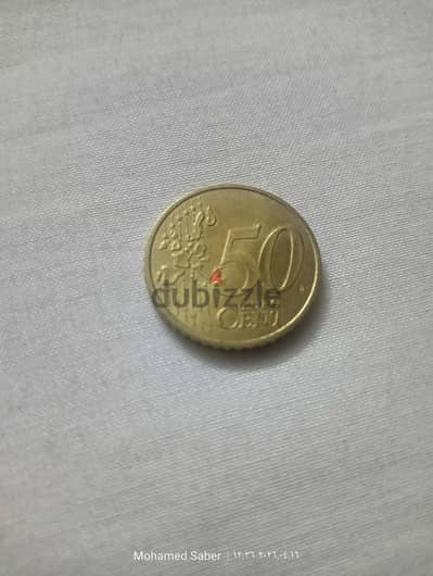 50 سنت  يورو فرنسى 2002