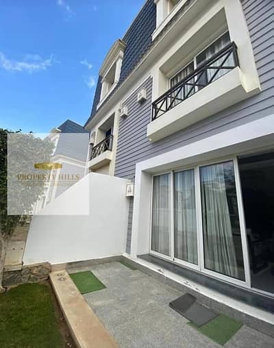 ivilla in a furnished garden ready for viewing for sale in Mountain View, Fifth Settlement, in front of Al Rehab