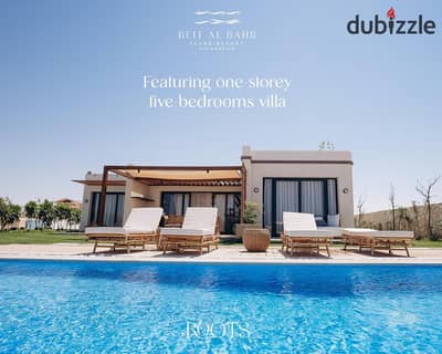 Fully finished villa for sale, including air conditioners and kitchen, with immediate delivery and a direct sea view in Beit El Bahr – Sidi Heneish –