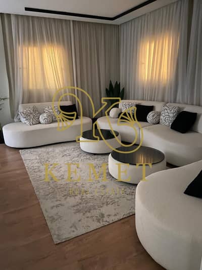 Luxury 232 sqm apartment in New Lotus, New Cairo, fully legalized. 4th floor, ready to move, ultra super lux, 4 beds, 3 baths, concealed AC, central h