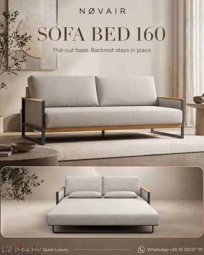 Luxury Sofa Bed 160 – Modern Space Saving Design كنبة سرير