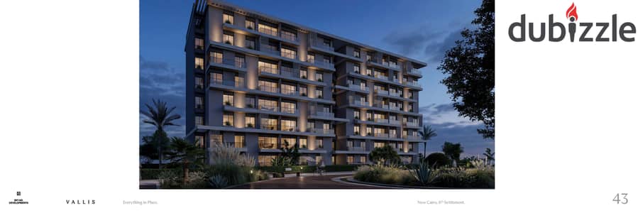 مع سكاي ابو ظبي شقتك في كومباوند VALLIS علي الدائري الاوسطي بجوار WaterWay وبأطلالة علي مساحات خضراء و بحيرات بمقدم 5% فقط وقسط علي 10سنوات بدون دفعات