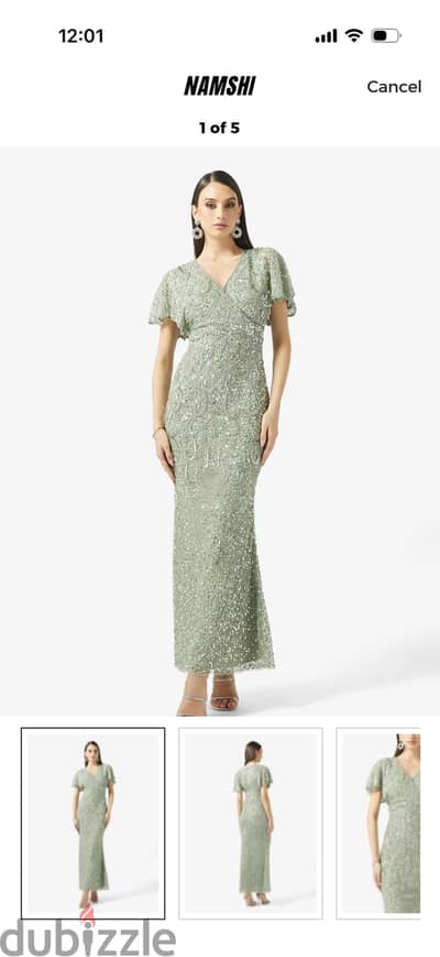 Embellished soiree dress