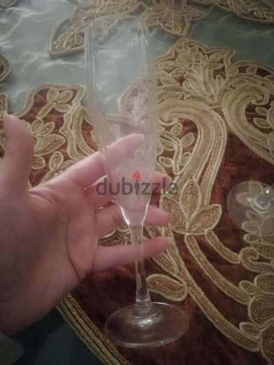 طقم كاسات شفاف عدد ٦ فاخر