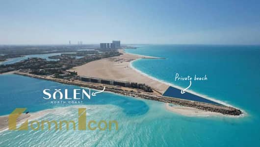 شالية للبيع متشطب كامل بالتكييفات فيو علي البحر علي Solen بالقرب من الأبراج والمنطقة الترفيهية - الساحل الشمالي