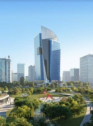 مكتب اداري للبيع فيو النهر الاخضر في Podia Tower, شريط الابراج السياحية - العاصمة الادراية الجديدة.