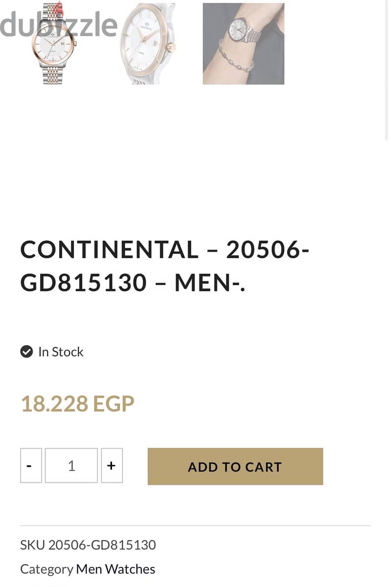 CONTINENTAL 20506 MENS MADE IN SWISS - ساعات - 207813059