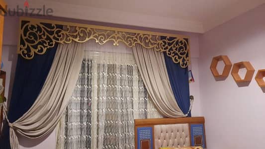 تاج خشب و٢بلتكانه خشب ام دى اف مفرغ