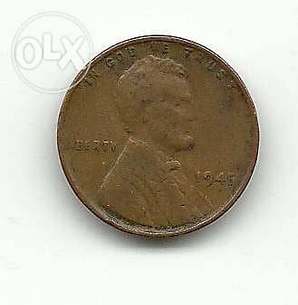 1 سنت أمريكي قديم 1945 0
