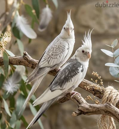 زوج كوكتيل  بال فالو  حجم وصحه وريش ما شاء الله زياده عن الحاجه