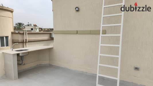 Cheapest villa for rent in Al-Rehab independent building 270m Model C special finishing for kitchen and air conditioning very distinguished location close to services and malls and at a bargain price