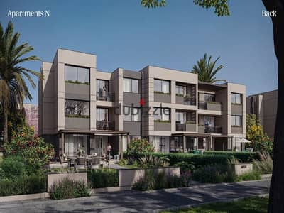 Fully finished apartment for sale, 128 sq m, two standard rooms, in Anas New Zayed Compound, part of the Idris Buildings complex in Sheikh Zayed, next