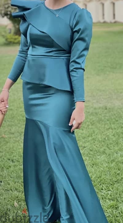 Soiree satin dress